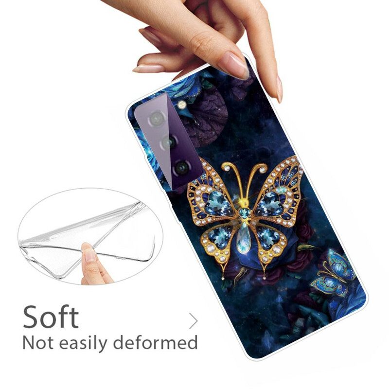 Kuori Samsung Galaxy S21 FE Erilaisia Perhosia