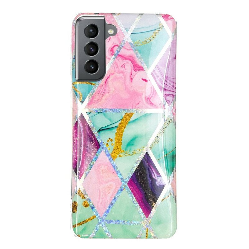 Kuori Samsung Galaxy S21 FE Glitter Design Marble