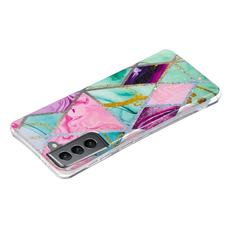 Kuori Samsung Galaxy S21 FE Glitter Design Marble