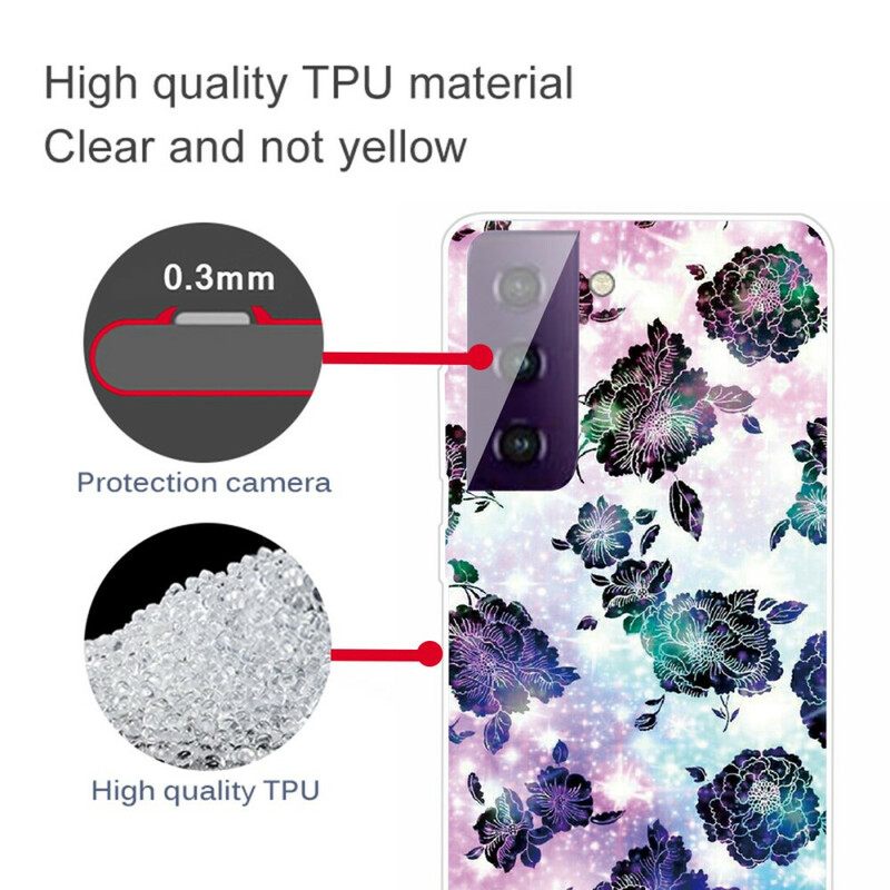 Kuori Samsung Galaxy S21 FE Graphic Flowers