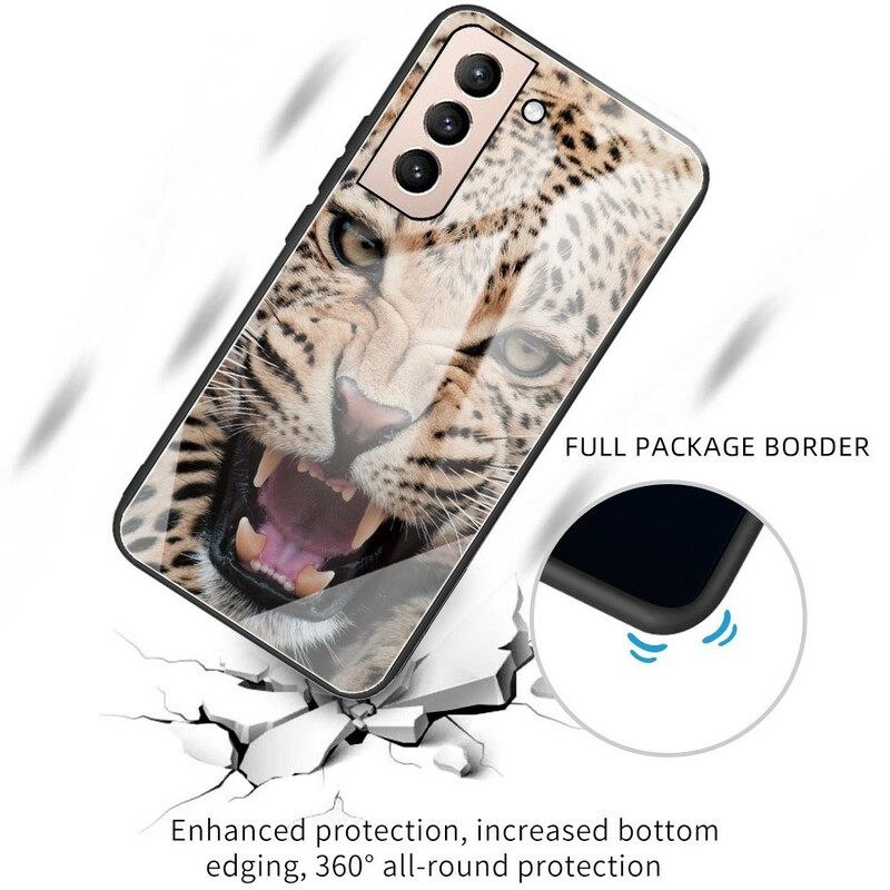 Kuori Samsung Galaxy S21 FE Leopard Tempered Glass