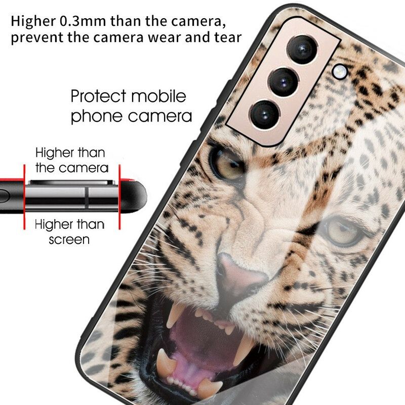 Kuori Samsung Galaxy S21 FE Leopard Tempered Glass