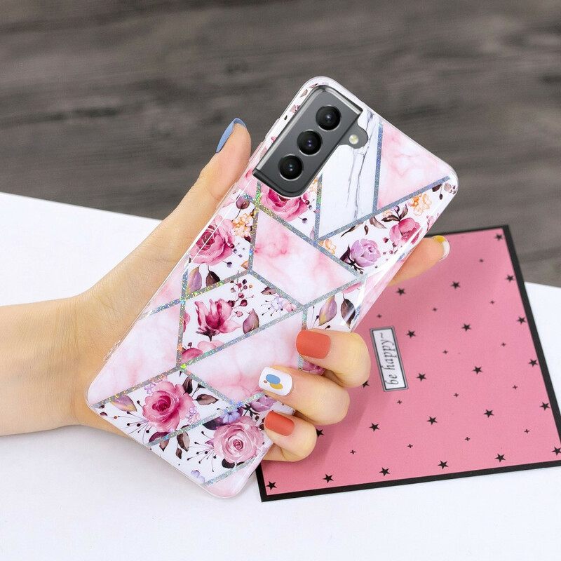 Kuori Samsung Galaxy S21 FE Marmoroidut Kukat
