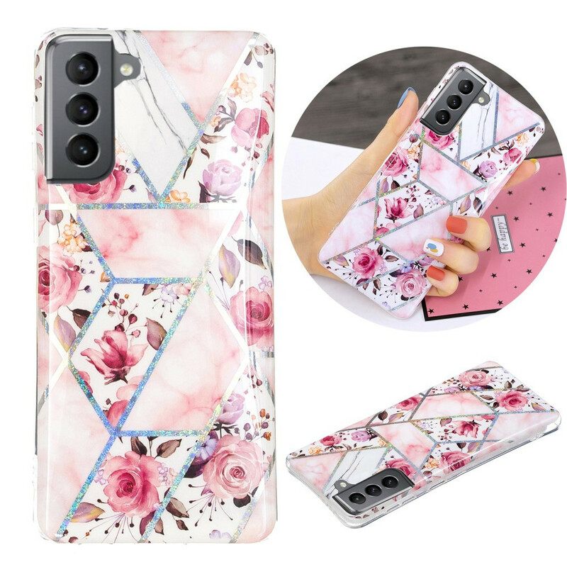 Kuori Samsung Galaxy S21 FE Marmoroidut Kukat