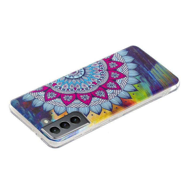 Kuori Samsung Galaxy S21 FE Värikäs Fluoresoiva Mandala