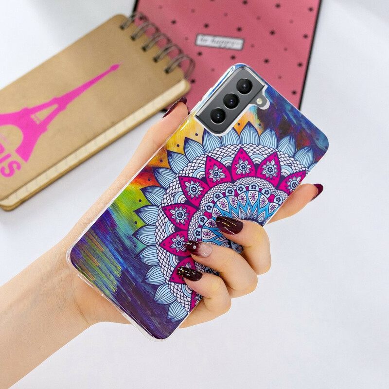 Kuori Samsung Galaxy S21 FE Värikäs Fluoresoiva Mandala