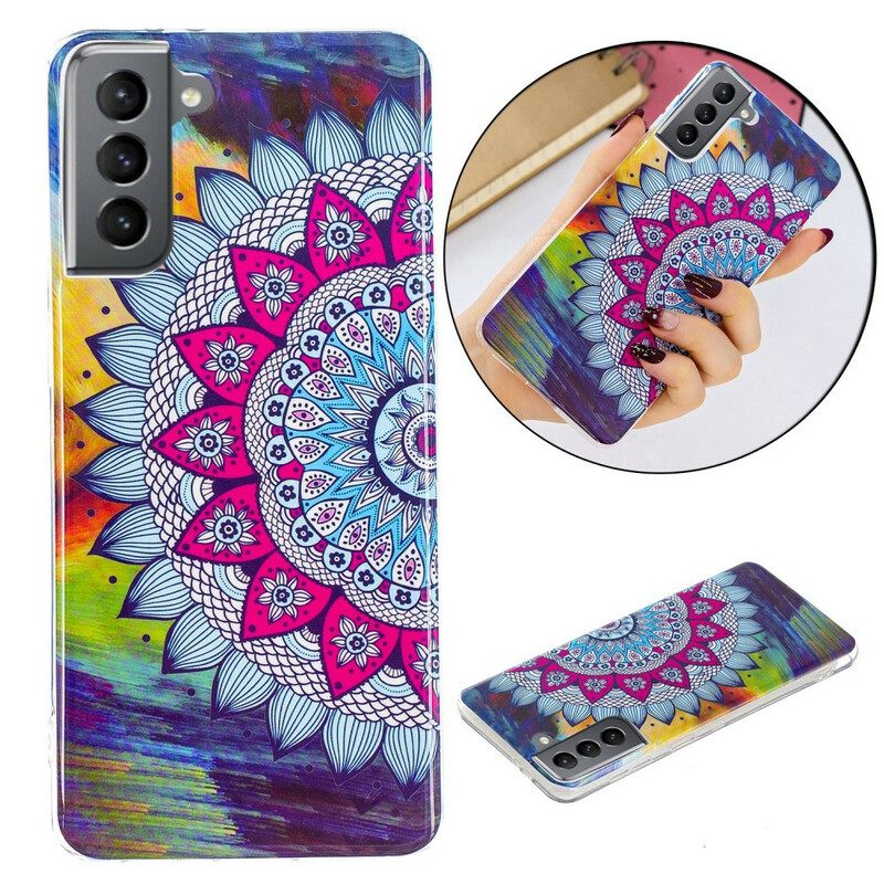 Kuori Samsung Galaxy S21 FE Värikäs Fluoresoiva Mandala