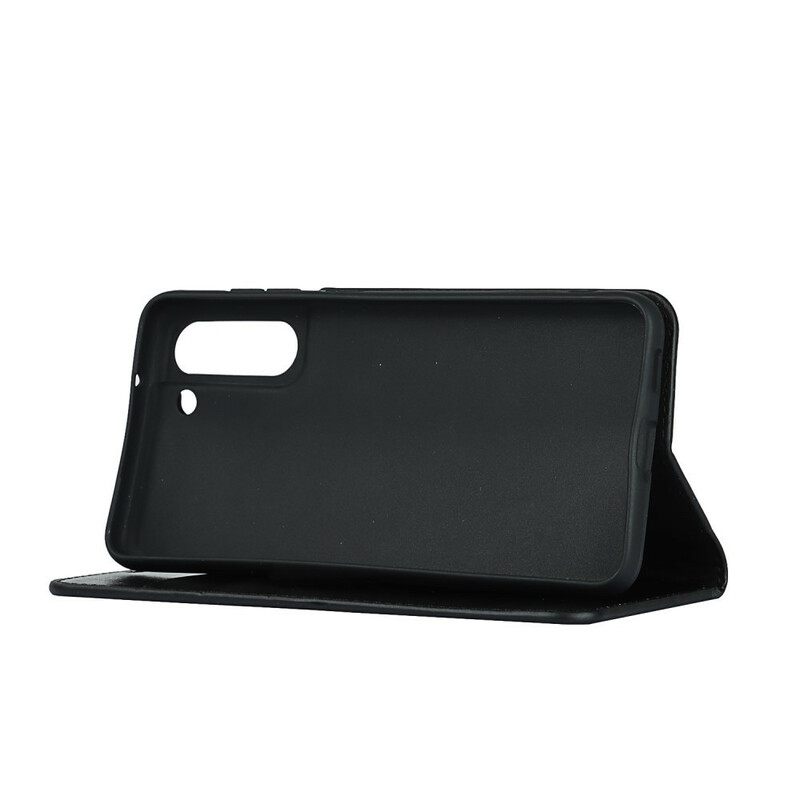 Puhelinkuoret Samsung Galaxy S21 FE Kotelot Flip Aidon Nahan Väriehdotus