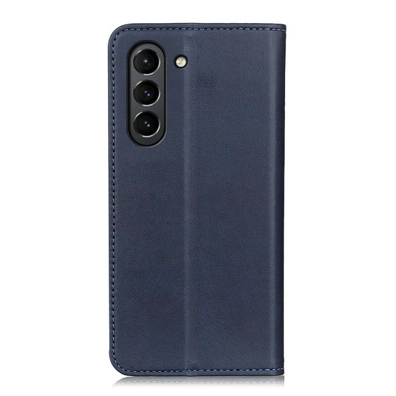 Puhelinkuoret Samsung Galaxy S21 FE Kotelot Flip Haljasnahka