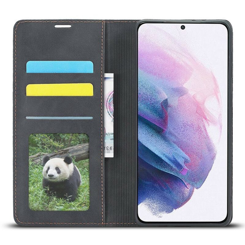 Puhelinkuoret Samsung Galaxy S21 FE Kotelot Flip Nahkaefekti Forwenw