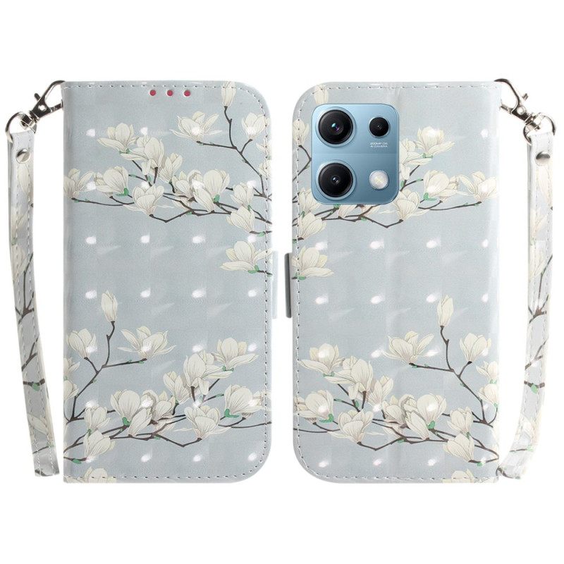 Nahkakotelo Xiaomi Redmi Note 14s Magnolia Ja Nauha