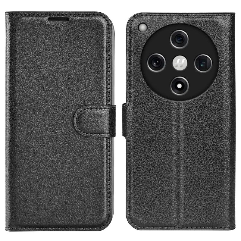 Kotelot Oppo Find X8 Klassinen Litsikuvioinen Nahka Suojakuori