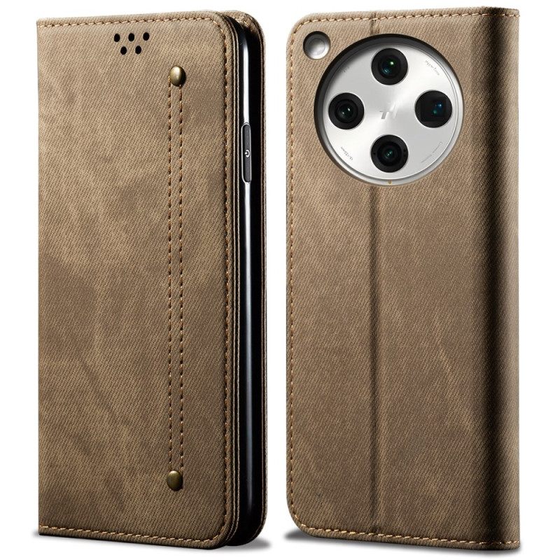 Nahkakotelo Oppo Find X8 Farkkukangas