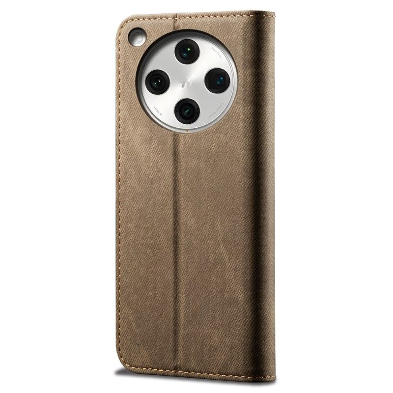 Nahkakotelo Oppo Find X8 Farkkukangas