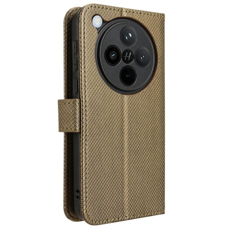 Nahkakotelo Oppo Find X8 Hihna Pilkut