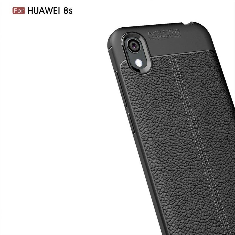 Kuori / Honor 8S Nahkaefekti Litsi Kaksinkertainen Linja