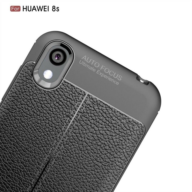 Kuori / Honor 8S Nahkaefekti Litsi Kaksinkertainen Linja