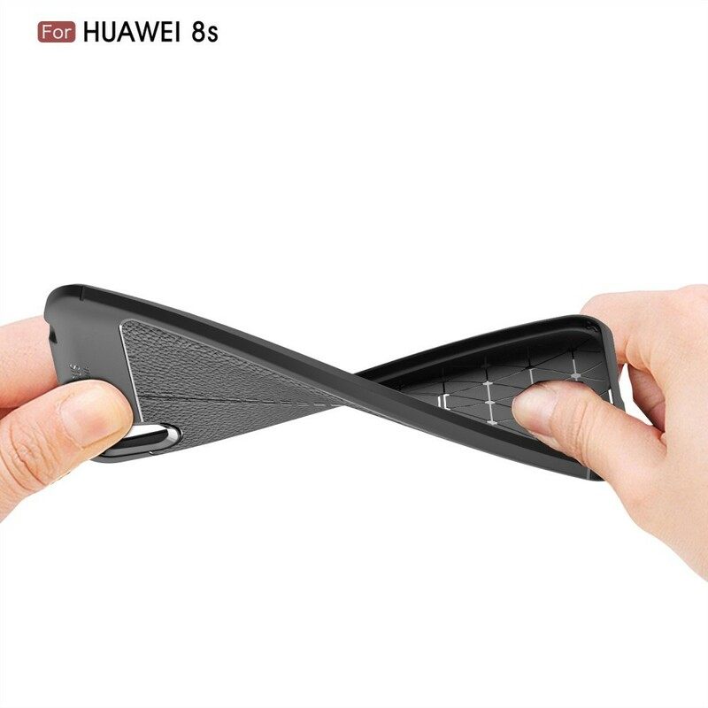 Kuori / Honor 8S Nahkaefekti Litsi Kaksinkertainen Linja