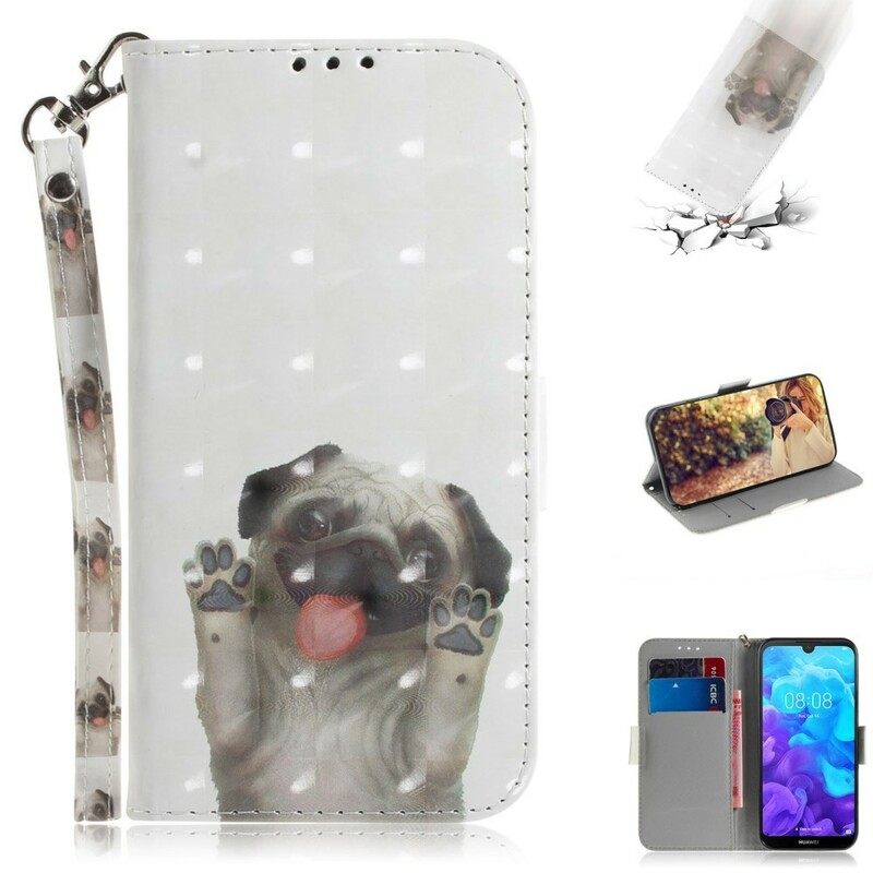 Nahkakotelo / Honor 8S Suojaketju Kuori Love My Dog In Lanyard