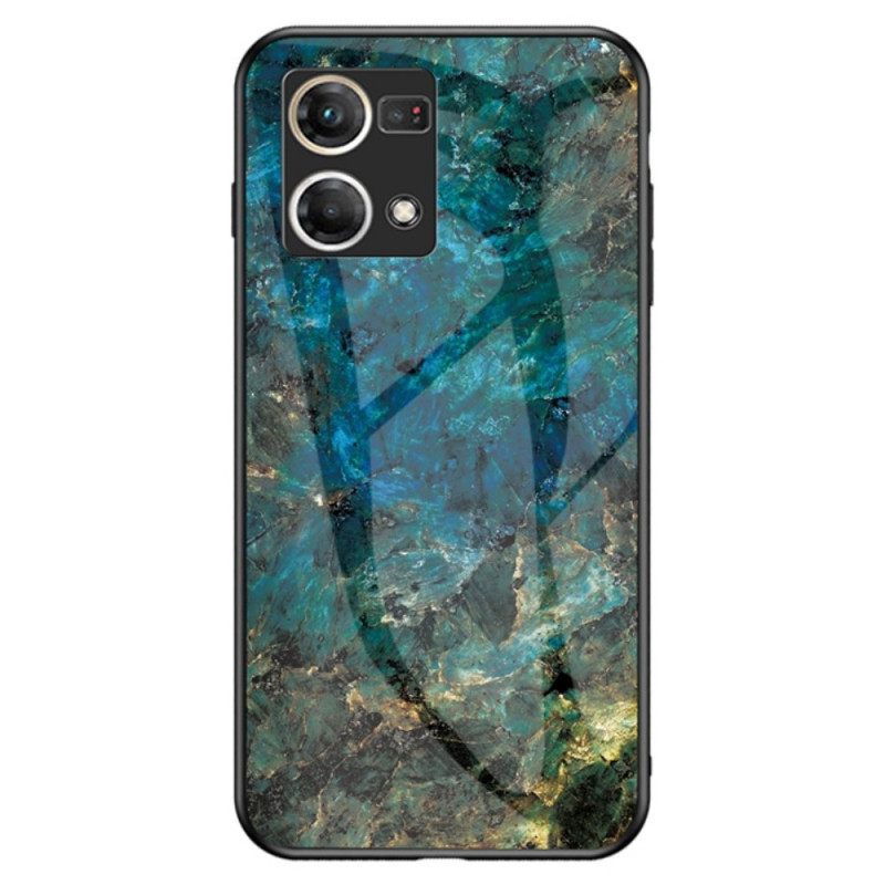 Case Oppo Reno 7 Marble Tempered Glass