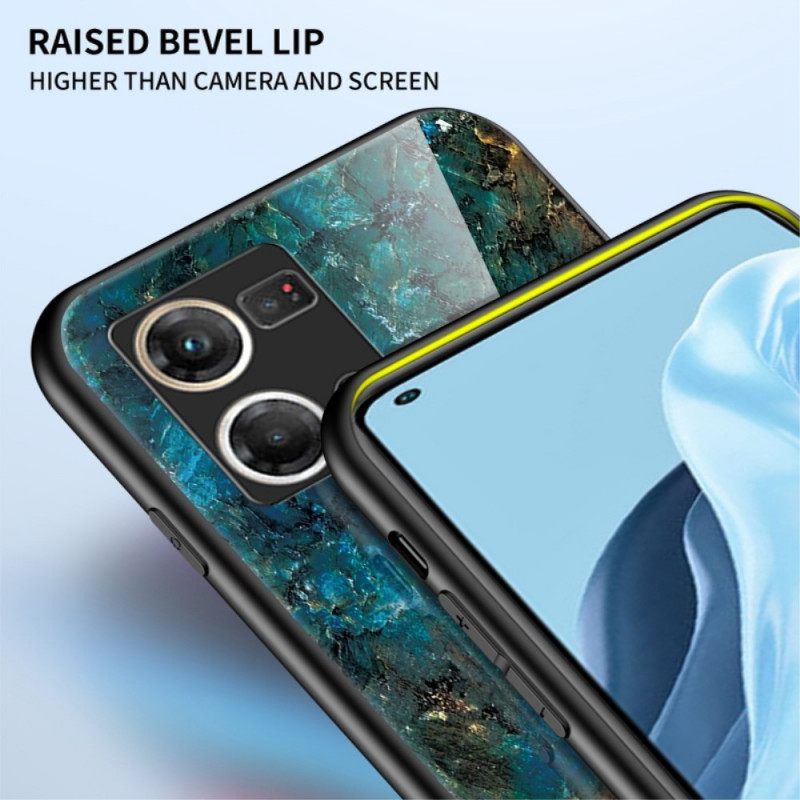 Case Oppo Reno 7 Marble Tempered Glass