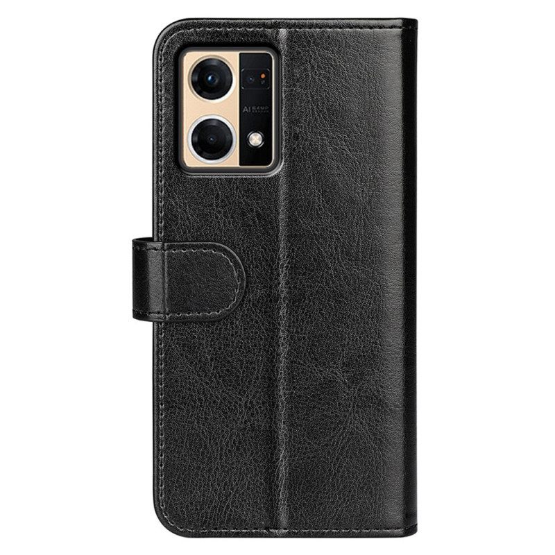 Kotelot Oppo Reno 7 Faux Leather Retro