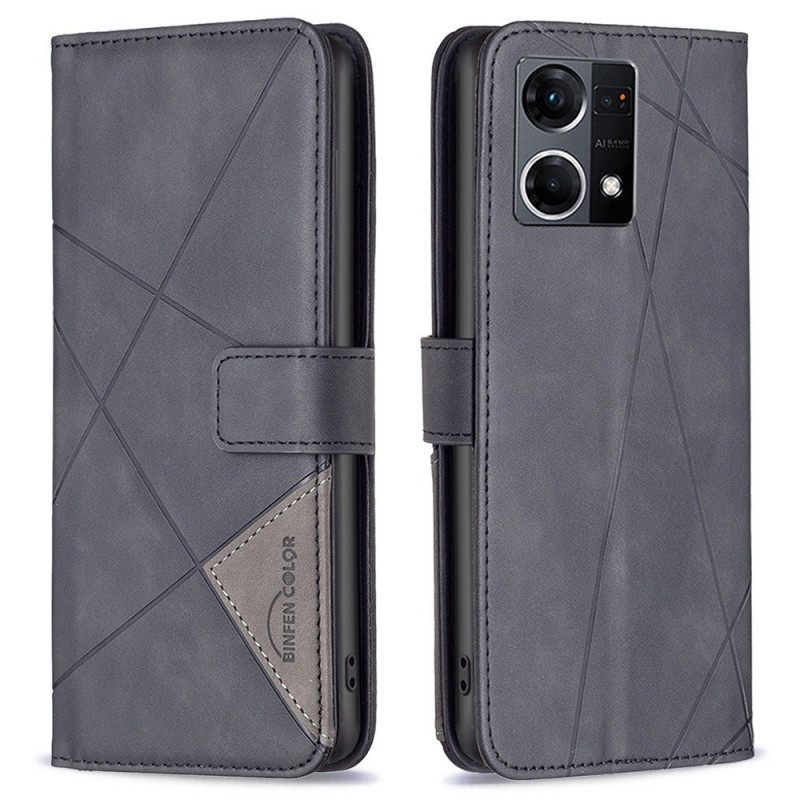 Kotelot Oppo Reno 7 Style Nahka Binfen Väri