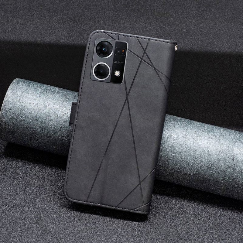 Kotelot Oppo Reno 7 Style Nahka Binfen Väri
