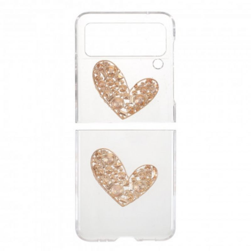 Case Samsung Galaxy Z Flip 3 5G Kotelot Flip Gemstones Heart