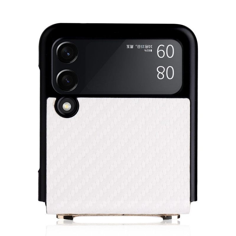 Case Samsung Galaxy Z Flip 3 5G Kotelot Flip Hiilikuitu Kaulanauhalla