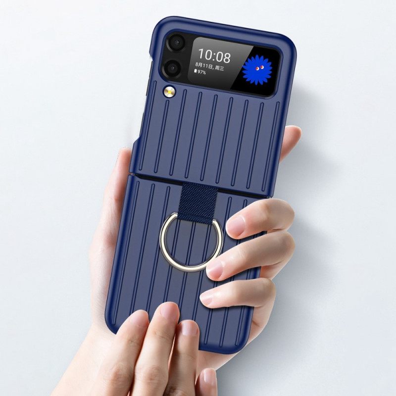 Kuori Samsung Galaxy Z Flip 3 5G Kotelot Flip Design Matkalaukku Sormuksella