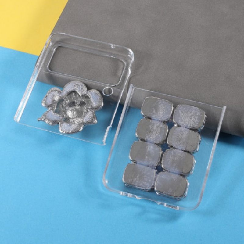 Kuori Samsung Galaxy Z Flip 3 5G Kotelot Flip Gemstones Flowers