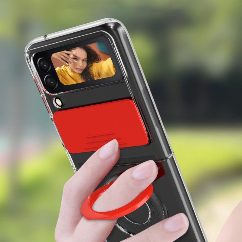 Kuori Samsung Galaxy Z Flip 3 5G Kotelot Flip Photo Module Rengas Ja Kansi