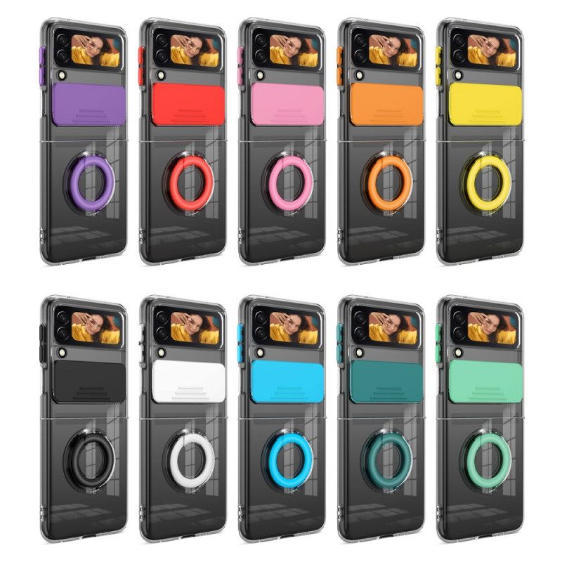 Kuori Samsung Galaxy Z Flip 3 5G Kotelot Flip Photo Module Rengas Ja Kansi