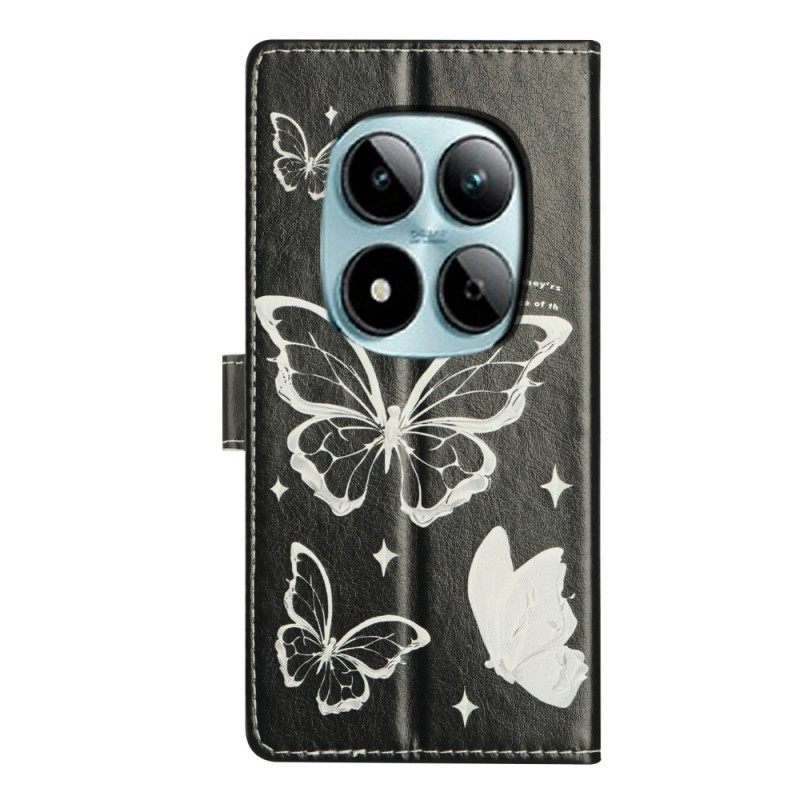 Kotelot Xiaomi Redmi Note 15 Pro Plus 5g Mustavalkoiset Perhoset