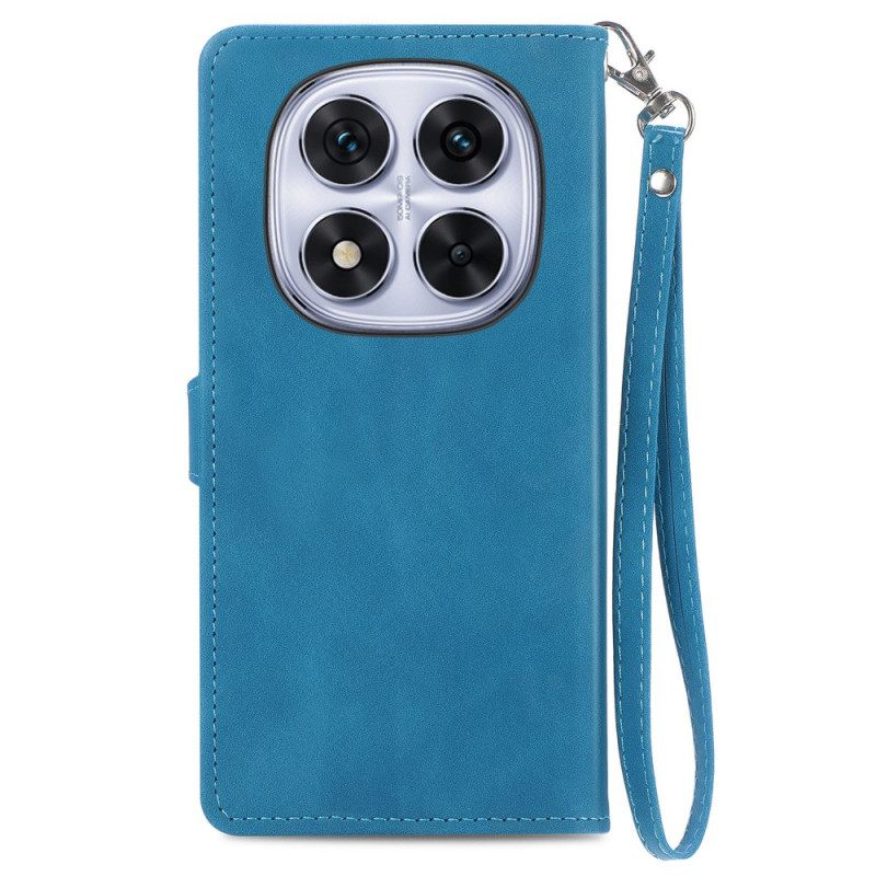 Kotelot Xiaomi Redmi Note 15 Pro Plus 5g Puhelinkuoret Mokkanahkaefektikuvio Kukkakuviolla