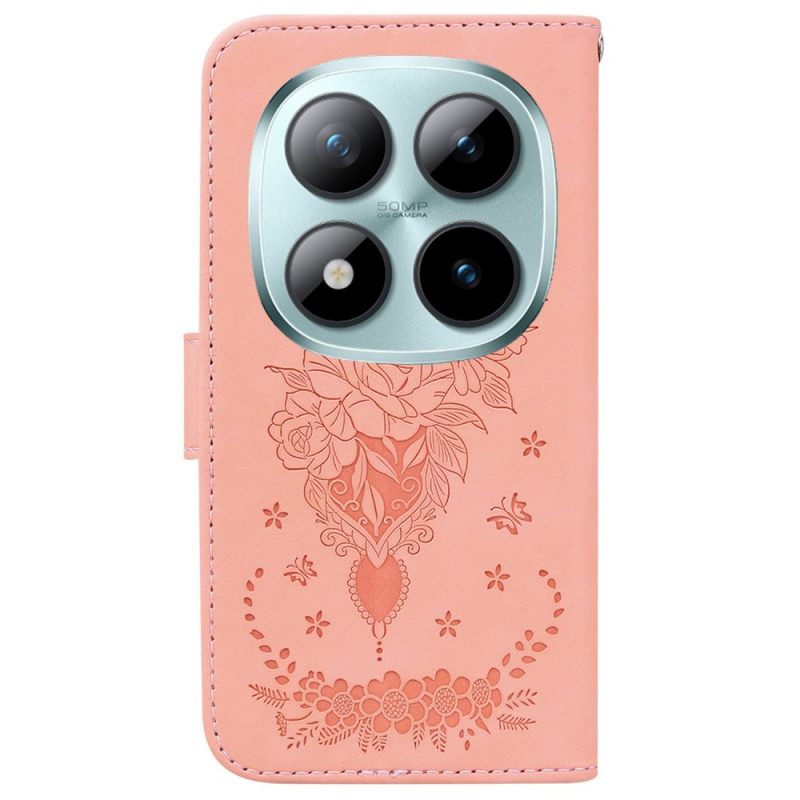 Kotelot Xiaomi Redmi Note 15 Pro Plus 5g Puhelinkuoret Perhosia Ja Ruusuja