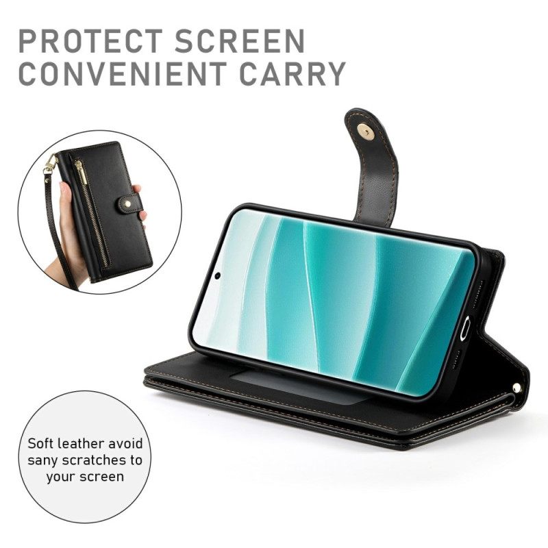 Kotelot Xiaomi Redmi Note 15 Pro Plus 5g Vetoketjullinen Tasku Ja Hihnat