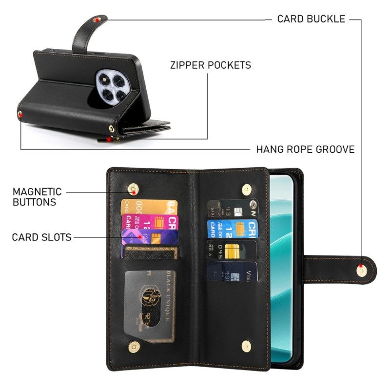 Kotelot Xiaomi Redmi Note 15 Pro Plus 5g Vetoketjullinen Tasku Ja Hihnat