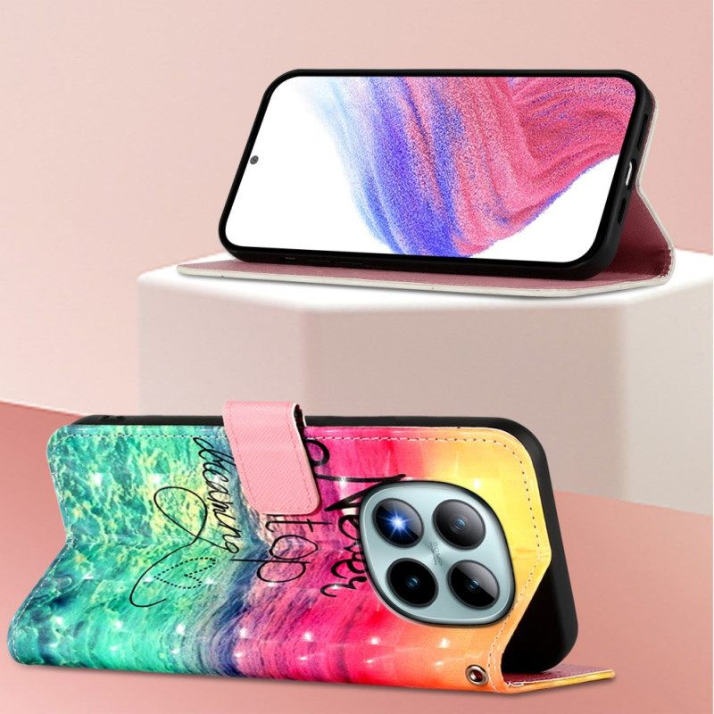 Nahkakotelo Xiaomi Redmi Note 15 Pro Plus 5g Älä Koskaan Lopeta Unelmointia