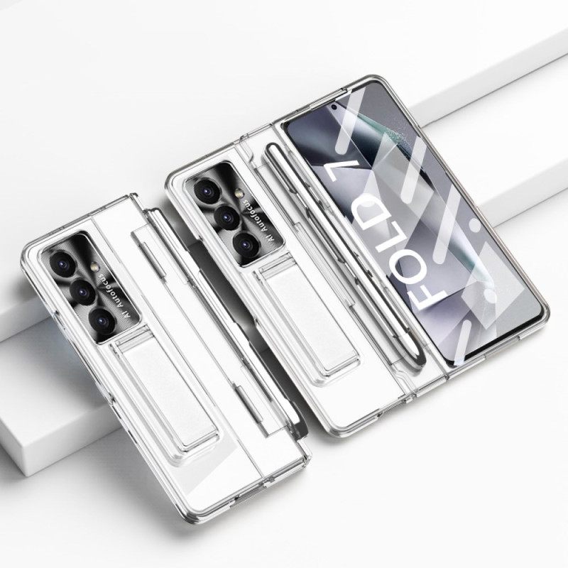 Kuori Samsung Galaxy Z Fold 7 Jalusta Ja Näytönsuoja