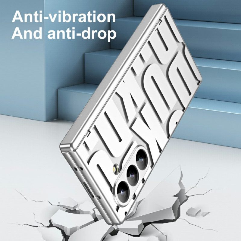 Kuori Samsung Galaxy Z Fold 7 Kirjainmuotoilu Karkaistusta Lasista Valmistetulla Näytönsuojalla