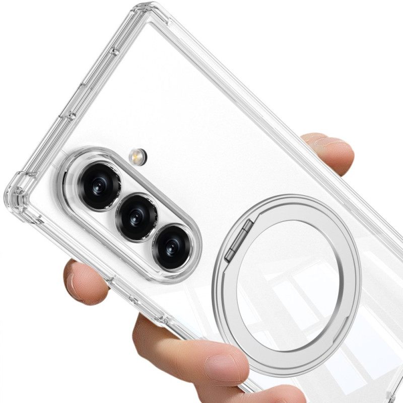 Kuori Samsung Galaxy Z Fold 7 Läpikuultava Magneettinen Sarana Jalustalla Suojakuori