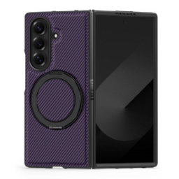 Kuori Samsung Galaxy Z Fold 7 Magneettinen Teksturoitu Hiilikuitu
