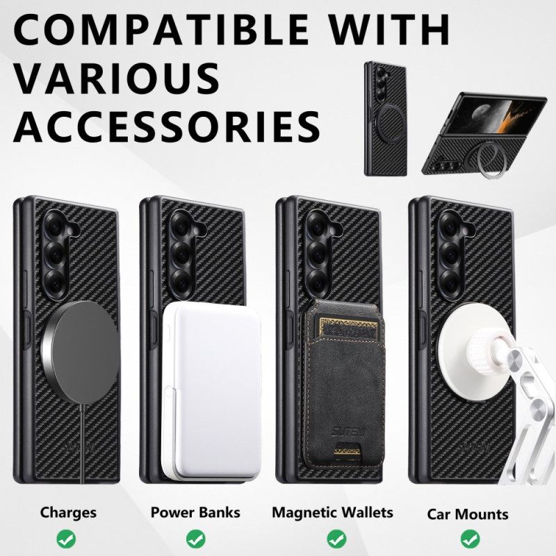 Kuori Samsung Galaxy Z Fold 7 Magneettisaranat Suteni-rengaspidikkeellä Suojakuori