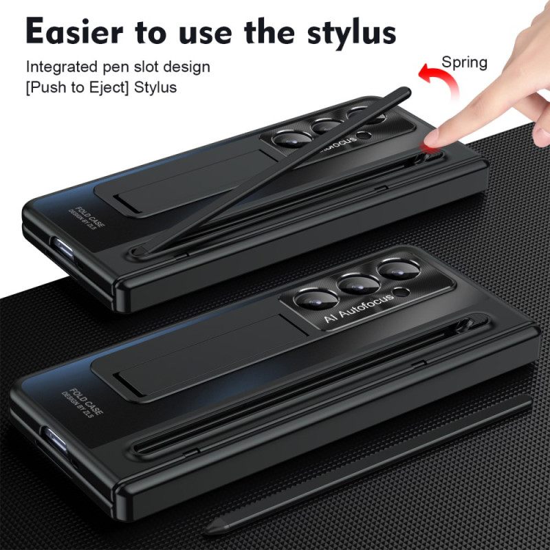 Kuori Samsung Galaxy Z Fold 7 Metallinen Jalusta Ja Näytönsuoja