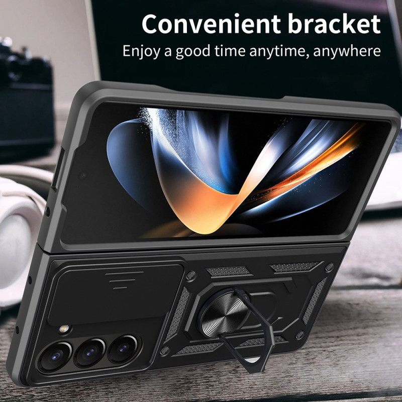 Puhelinkuoret Samsung Galaxy Z Fold 7 Sormuspidike Ja Liukuva Kameransuoja