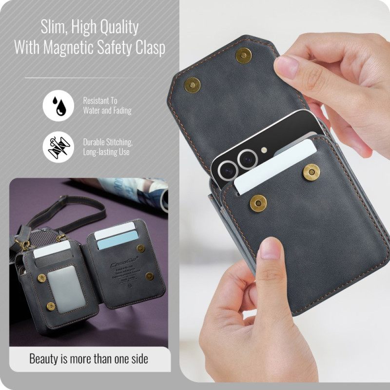 Kotelot Samsung Galaxy Z Flip 7 Fe Olkalaukkutyylinen Rfid-suojauksella Ja Olkahihnalla