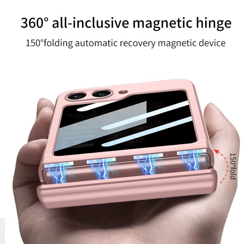 Kuori Samsung Galaxy Z Flip 7 Fe Gkk:n Vakoiluohjelmia Estävä Näytönsuoja