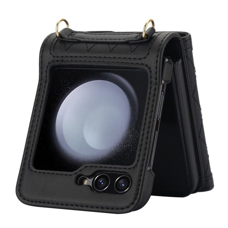 Kuori Samsung Galaxy Z Flip 7 Fe Korttiteline Olkahihna Ja Kaulanauha